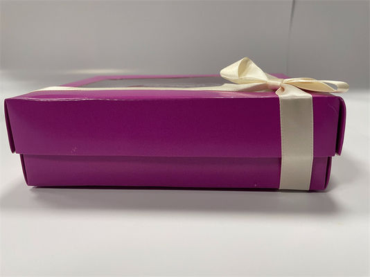 Magnetyczne zamknięcie Macaron Box Purple Eco Friendly Macaron Packaging