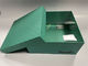 Zindywidualizowane logo sztywne pudełko prezentów zielone kartonowe pudełka prezentów z pokrywkami