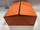 Pomarańczowe składane pudełko papierowe CMYK prostokątne pudełko kartonowe z pokrywą